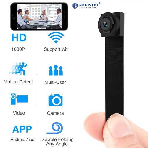 SAFETYNET 4K WiFi Micro Camera DIY Module HD 1080P Mini Camera Security Wireless Camera with Motion Detection  Cam For iPhone/Android Phone/ iPad/PC