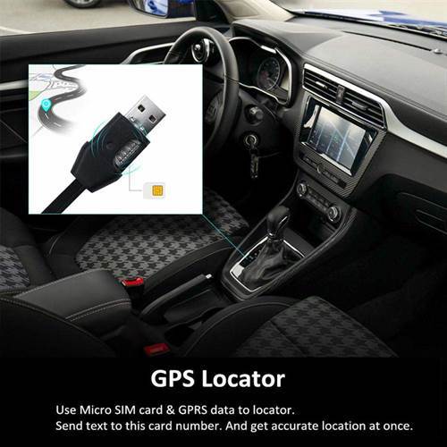  CAM 360 Mini GPS Tracker USB Charging Cable for Vehicles, Luggage - Real Time GSM GPRS System Tracking Device (2-in-1 for iPhone and Android Phone)