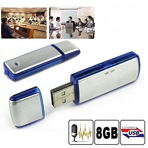  SAFETYNET  Digital Pendrive Shaped SPY Voice Recorder Updated Version, Rechargeable + 8gb Inbuilt Memory. Light Does NOT Flashes While Recording.