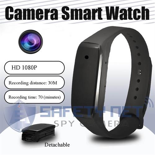 SAFETYNET K18 1080p spy Camera hd Wearable Bracelet Camcorder Video Recorder Back