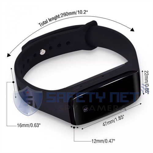 SAFETYNET K18 1080p spy Camera hd Wearable Bracelet Camcorder Video Recorder Back