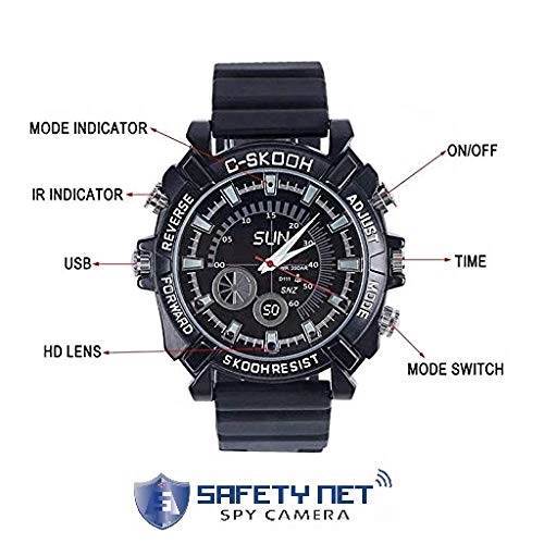 SAFETYNET 32GB HD 1080P Mini Wristwatch Camera Waterproof Watch Video Recorder Mini DV Night Vision Portable Camcorder 