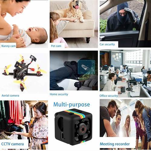 SAFETY NET SQ11 Camera HD 1080P Night Vision Camcorder Infrared Video Recorder(Black)