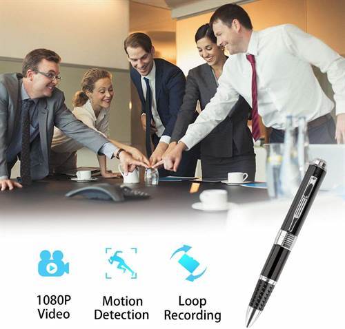SAFETYNET HD Pen Camera with 1920px HD Video Audio Recording 12 Mega Pixel Lens for Long Time Recording Pen Camera Hidden No Light Flashes While Recording Camera for Shop/Meeting