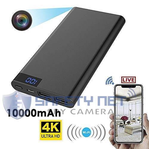 SAFETYNET  4K WiFi Power Bank IP Camera H11 HD 1080P Night Vision Mobile Power Bank Video Recorder Wireless Security Surveillance Battery Mini DVR