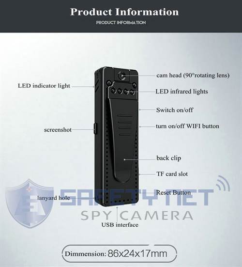 SAFETY NET  HD 1080P Mini Wi-Fi Camera Body Pen Cameras Recording H.264 for Teaching with LED Indicator USB Camera