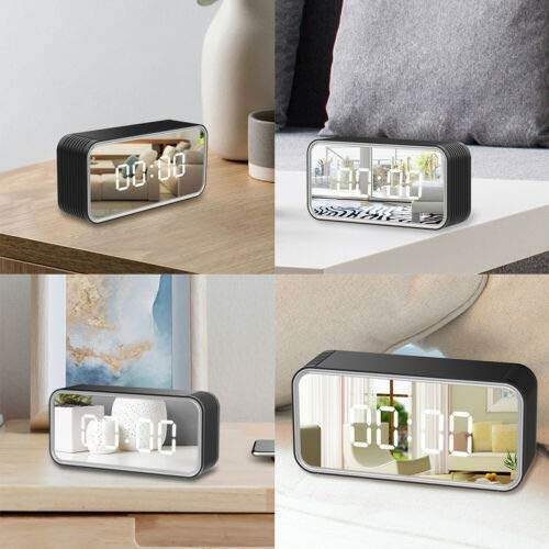 SAFETYNET H13 WiFi network Electronic clock camera 4K Ultra-HD 1080P Night vision mirror clock mini camera digital video recorder home security camera