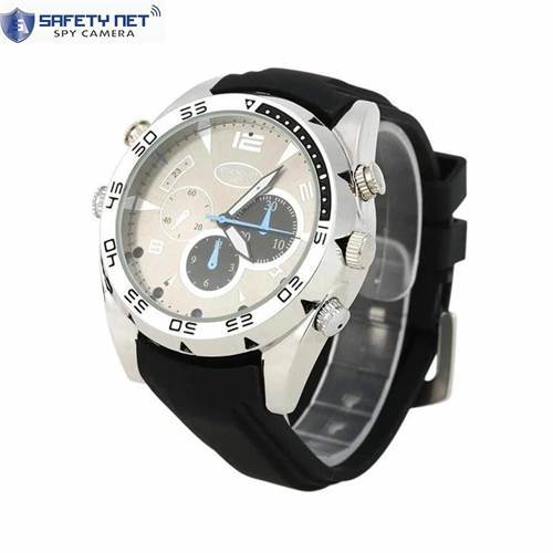 CAM 360 SPY HD 4K Ultra HD IR Night Vision Waterproof Watch DVR HD Hidden Camera with 2 Hours Battery Backup and 32 GB Memory Card (Silver)