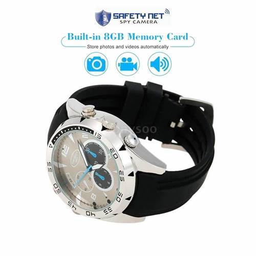 CAM 360 SPY HD 4K Ultra HD IR Night Vision Waterproof Watch DVR HD Hidden Camera with 2 Hours Battery Backup and 32 GB Memory Card (Silver)