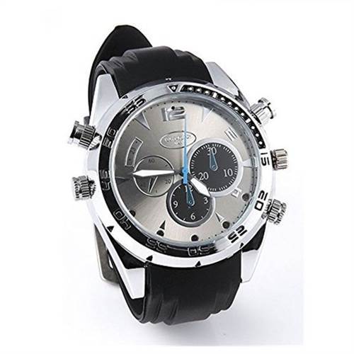 CAM 360 SPY HD 4K Ultra HD IR Night Vision Waterproof Watch DVR HD Hidden Camera with 2 Hours Battery Backup and 32 GB Memory Card (Silver)