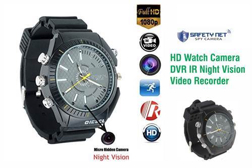 CAM 360 12MP 32GB HD Spy Watch Hidden Camera DVR IR Night Vision Video Recorder W3000 1080P Spy Wrist Watch Cam DV