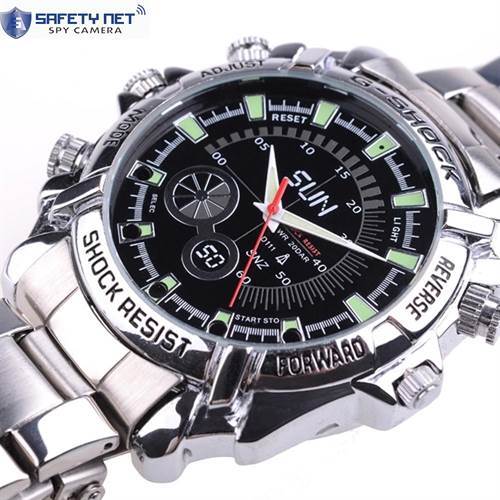 SAFETYNET 32GB HD 1080P Mini Metal   Wristwatch Camera Waterproof Watch Video Recorder Mini DV Night Vision Portable Camcorder Hot Sales
