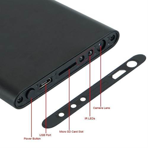 SAFETYNET Hd 1080p Super Thin Portable Hidden Spy Camera Power Bank P2p Wireless Digital Video Recorder For Ios Android App Remote View Covert Camera Covert ...