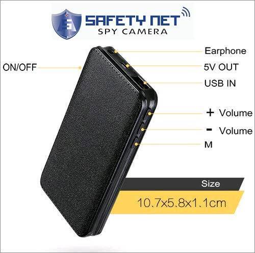 SAFETYNET 4K Spy Voice Recorder 7 Days Continues Voice Recording with Single Charge Store 15 Days Data Within 32gb Memory Card Hidden Audio Recorder with Long Battery Backup for Home/Office/Car