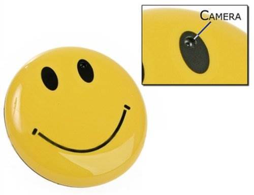 SAFFETYNET 16GB HD 720P Wearable Mini Super Camera Video Recorder DV Smiley Face Badge with Audio Recording Security&Surveillance Camcorder Wearable Camera ..
