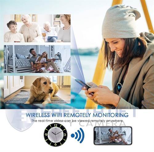 SAFETYNET Spy Camera 4K Spy WiFi Digital Wall Clock New Model 1080p HD Audio Video Recording Watch Live 24 Hours Surveillance Security Camera for Home Office Nanny Hidden Wireless Camera 32GB Supported