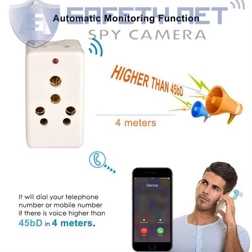 SAFETYNET Spy New 3 Pin Plug GSM Listen Audio Detect and Receiver 4G Sim Card Ear Bug Phone Auto Calling Voice Activate Listening GSM Real Time Listen Audio Device