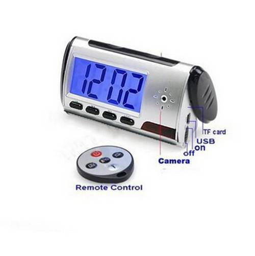  CAM 360 Newest 2.5 Inch LCD Digital Alarm Clock Hidden Spy Motion Detection Camera with Remote Controller