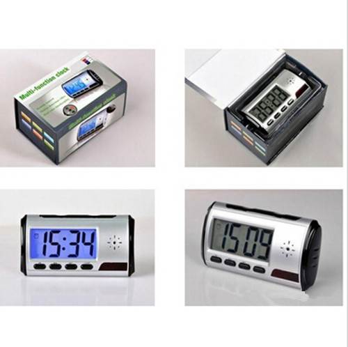  CAM 360 Newest 2.5 Inch LCD Digital Alarm Clock Hidden Spy Motion Detection Camera with Remote Controller