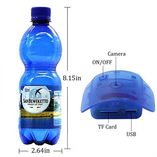 CAM 360 Water Bottle Hidden Camera:1080P,Motion Activated, Real Drinking Bottle